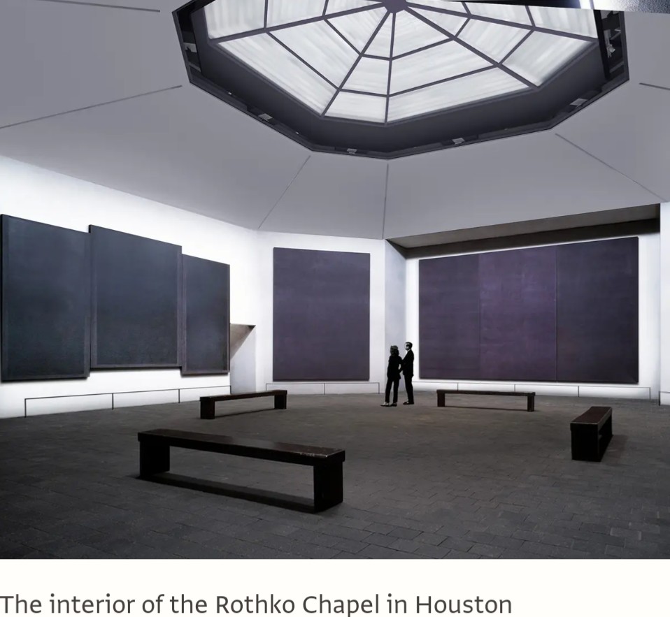 The Rothko Chapel✨ founded by Houston philanthropists John and Dominique de Menil, was dedicated in 1971 as an intimate sanctuary available to people of every belief. 
A tranquil meditative environment inspired by the mural canvases of  Rothko.✨✨
@rothkochapel  @FondationLV