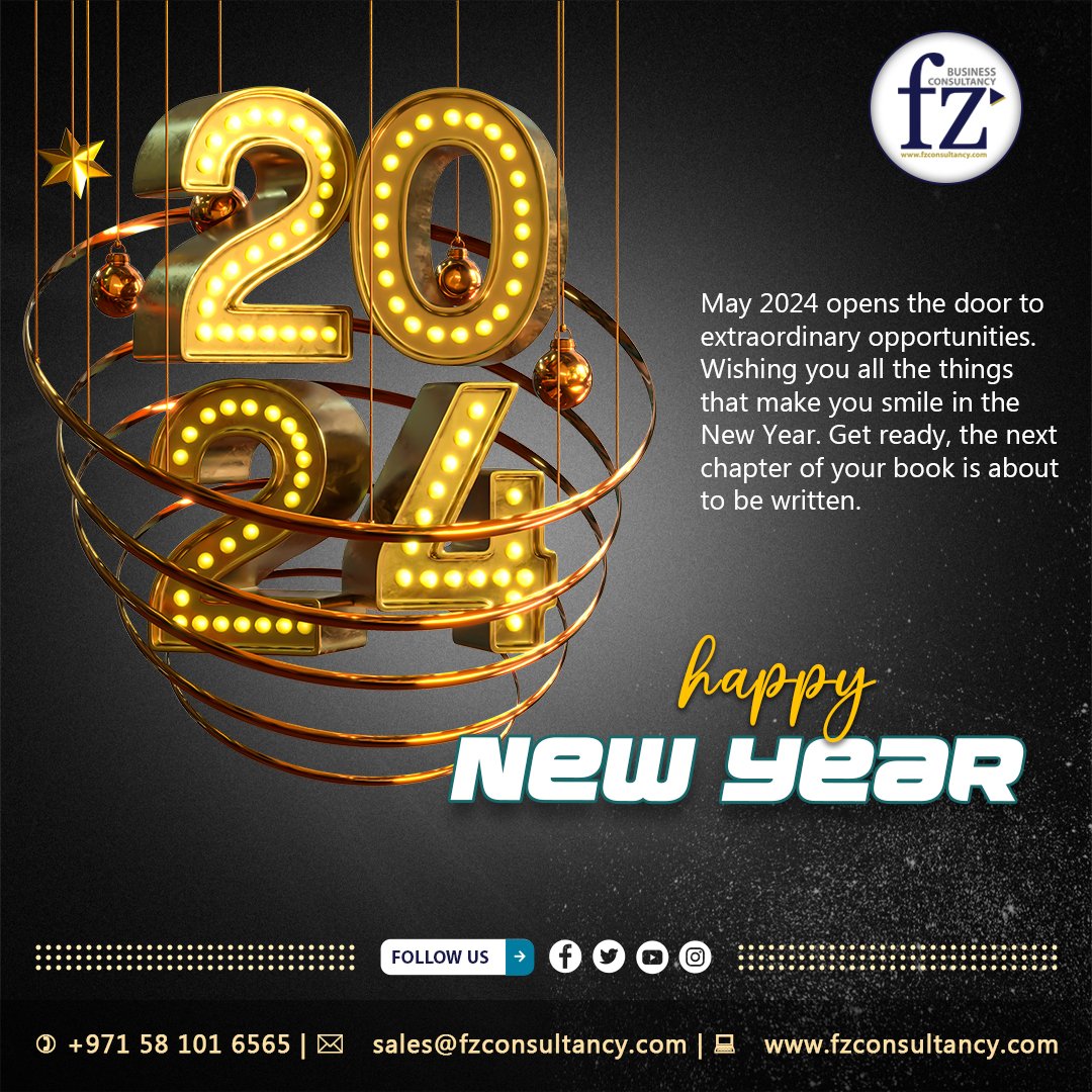 ConsultancyFz's tweet photo. May the coming year be full of grand adventures and opportunities.

#newyear #happynewyear #2024 #setup #businesssetupuae #allinclusive #business #familyvisa #freezone #generaltrading #ecommerce #freelance #media #entrepreneur #fitness #trending https://t.co/4pWl0eQAK6