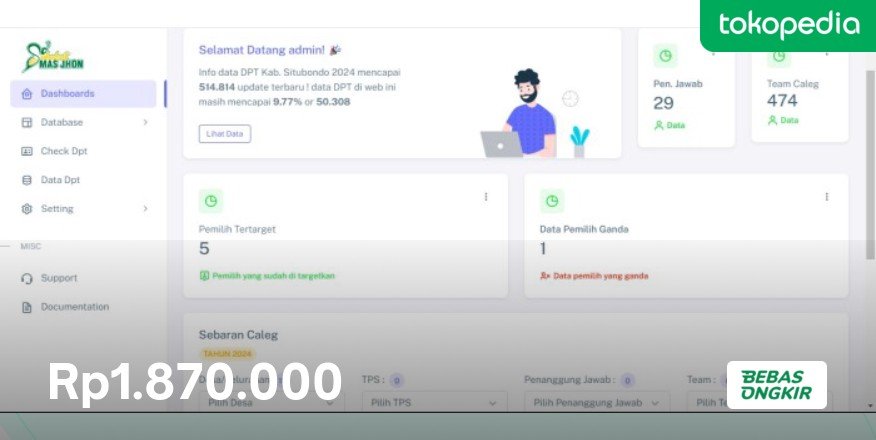 Aplikasi caleg berbasis web Coba cek ini di Tokopedia, deh. Harganya Rp1.870.000
tokopedia.link/nNtP0UdrYFb