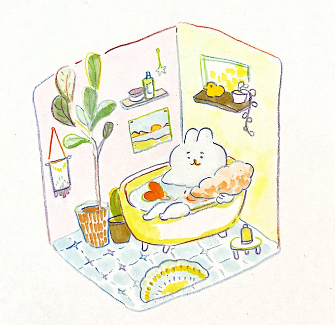 「bathtub potted plant」 illustration images(Latest)