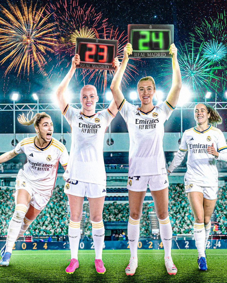 realmadridfem's tweet photo. 2️⃣0️⃣2️⃣3️⃣ ➡️ 2️⃣0️⃣2️⃣4️⃣

🎉 ¡FELIZ AÑO NUEVO, #MADRIDISTAS! 🎉 https://t.co/YS4vJLNgp1