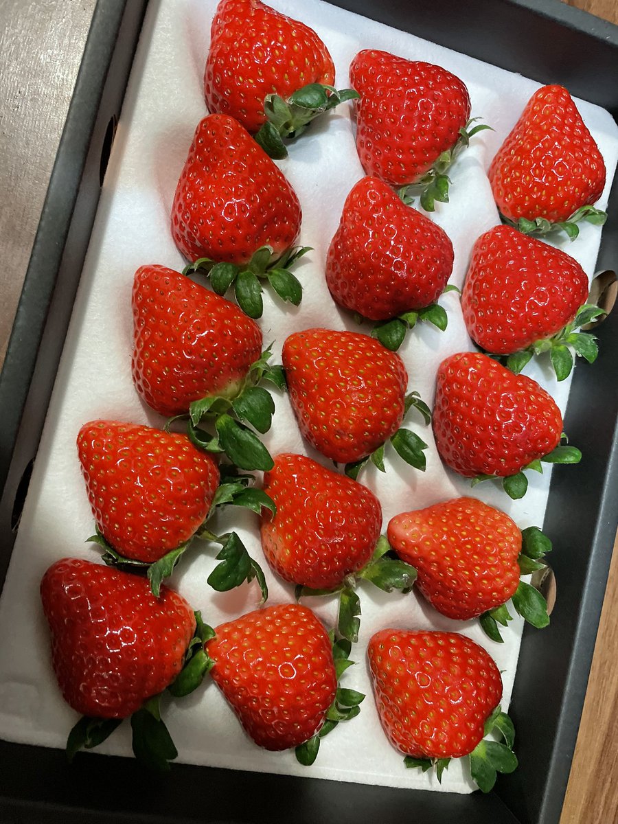 クリスマスプレゼント🎄🍓💗今日大晦日か〜🥺箱とぷちぷちに入っているいちご🍓(｀・ω・´)
