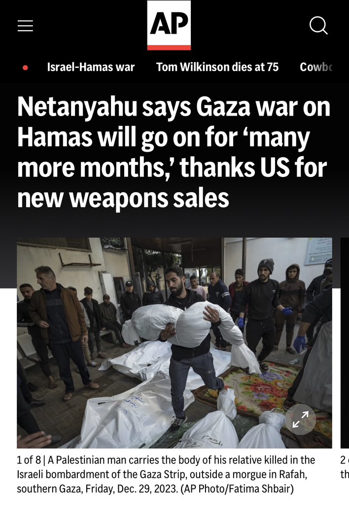 “Thanks US for new weapons” Now look at the picture to see what those weapons are doing.