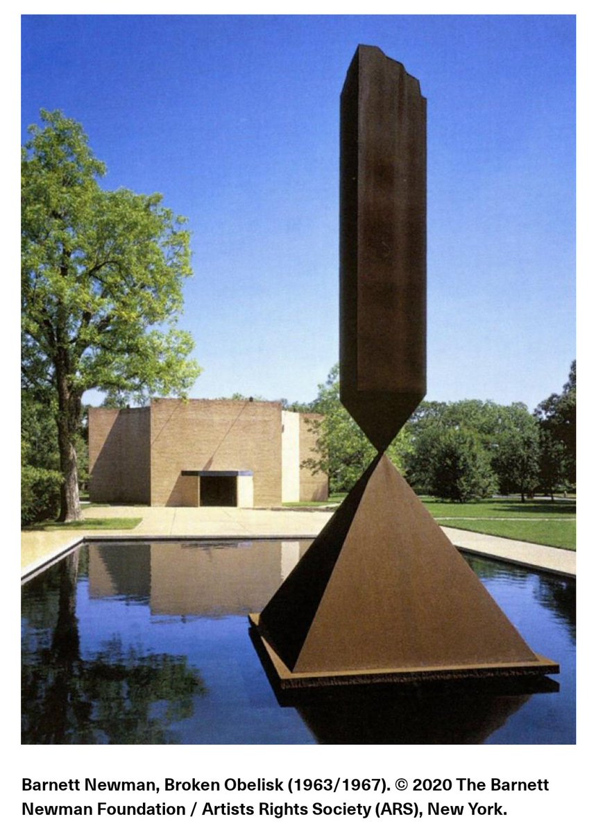 ''The  Broken Obelisk is concerned with life and I hope that I have transformed its tragic content into a glimpse of the sublime.'
 - Barnett Newman, US sculptor  created it dedicated to The Reverend Dr. Martin Luther King, Jr.✨✨
@rothkochapel  @FondationLV