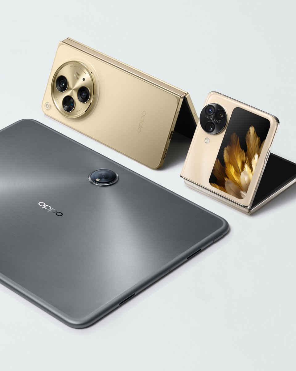 OPPOIndonesia's tweet photo. Flip, Fold, or Pad?
You can only pick one 👇
#OPPOPad2 #OPPOFindN3Flip #OPPOFindN3 https://t.co/4uvT8lpRnw