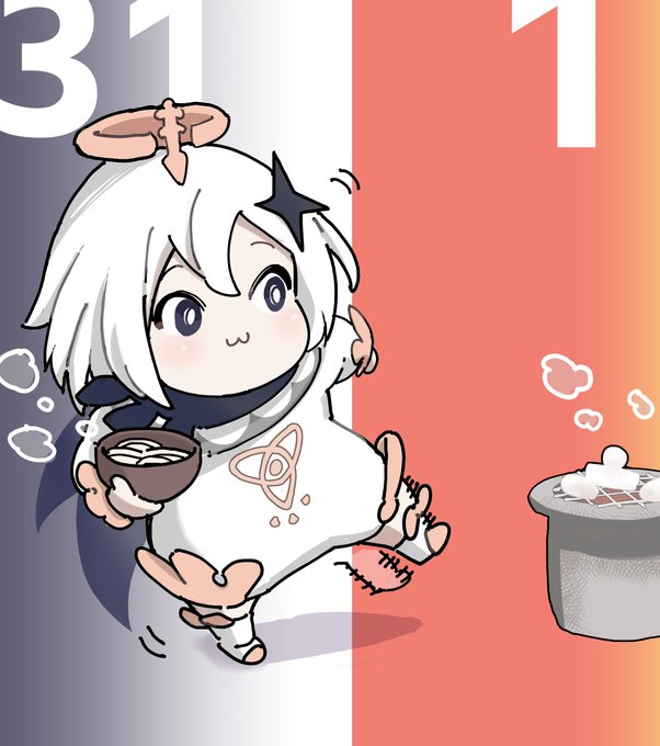 「paimon (genshin impact) food」Fan Art(Latest)