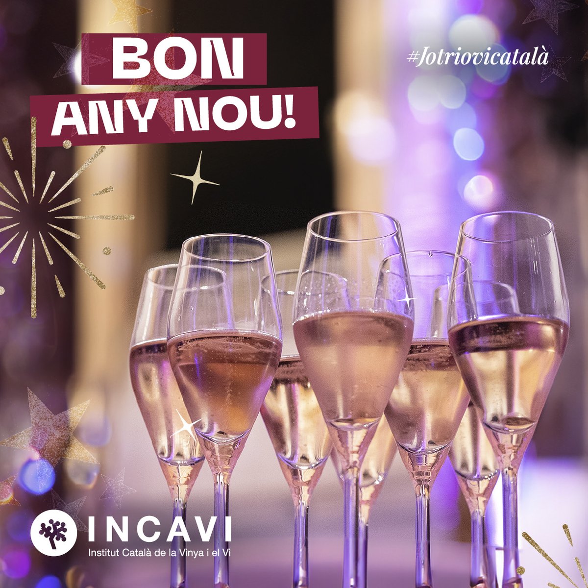 Des de l’#INCAVI volem brindar amb vosaltres per un any ple de bons desitjos i que el #vicatalà us acompanyi en els moments especials d’aquest 2024. 🥂