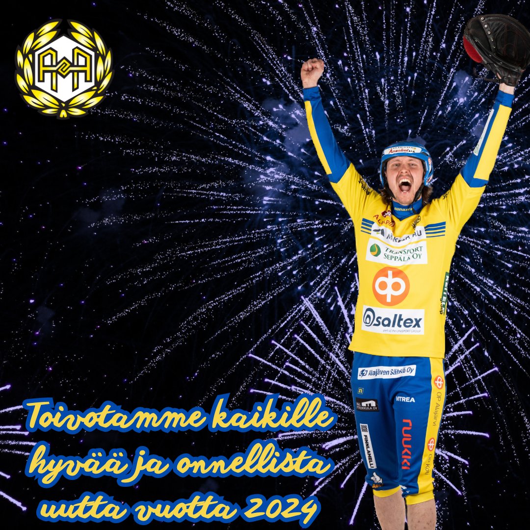 Kiitämme kaikkia yhteistyökumppaneita, talkoolaisia, faneja sekä muita sidosryhmiä kuluneesta vuodesta ja toitovamme oikein hyvää ja onnellista uutta vuotta 2024 💙💛