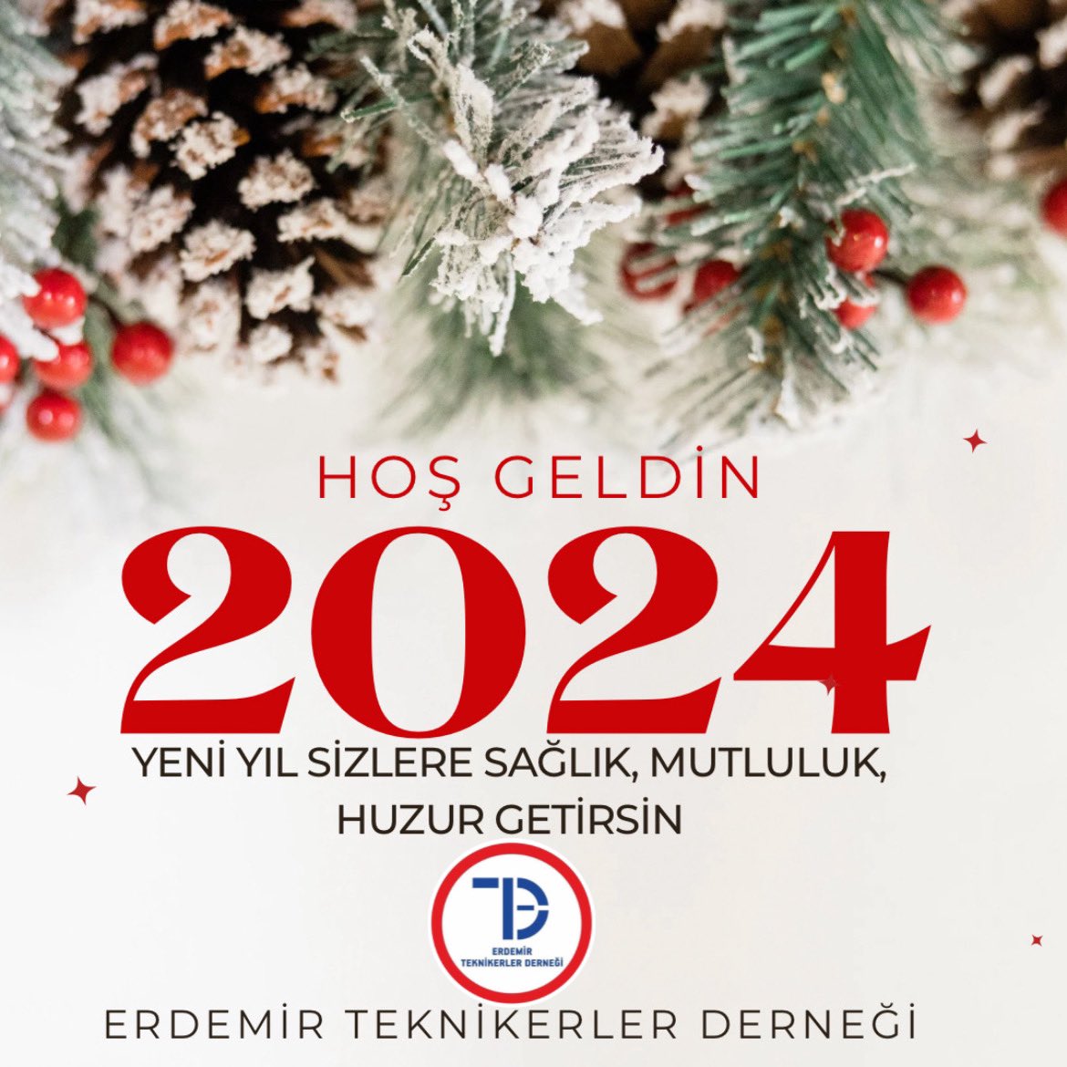 Yeni yılın sağlık mutluluk ve başarı dolu geçmesini dileriz.Her günün bir diğerinden daha keyifli geçsin. Yeni yılınız kutlu olsun.
Erdemir Teknikerler Derneği