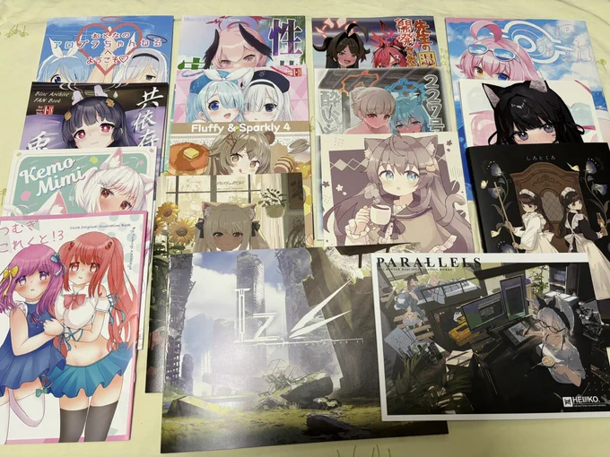 C103、全力で楽しんできました〜1日目と2日目の戦利品はこんな感じです!年末年始のお休み中にゆっくり読ませていただきます!!! 