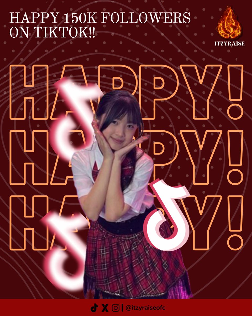 ItzyRaise's tweet photo. Selamat untuk 150k follower Fritzy Rosmerian in Tiktok.

Tetap selalu dukung Fritzy ya..

#eagernees https://t.co/5M7SkMthG6