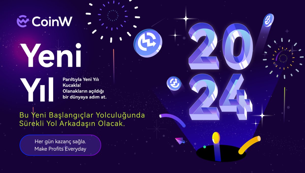 🙌 Sevgili CoinW Türkiye Topluluğu, 🎄 Bu muhteşem yılı birlikte tamamlamanın heyecanını ve gururunu yaşıyoruz! Geçen yıl, #CoinW ailesi olarak birçok başarıya imza attık ve bu başarıların arkasında sizin destekleriniz, katılımlarınız ve işbirliğiniz olduğunu bilmek bizi daha da…