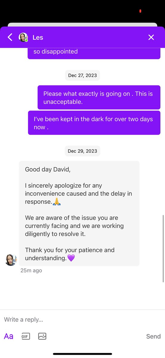 IAMDAVIDUJ's tweet photo. @chippercashapp I have a transaction pending for more that two weeks now and all your representatives do is apologize without action https://t.co/KloehJsEDy