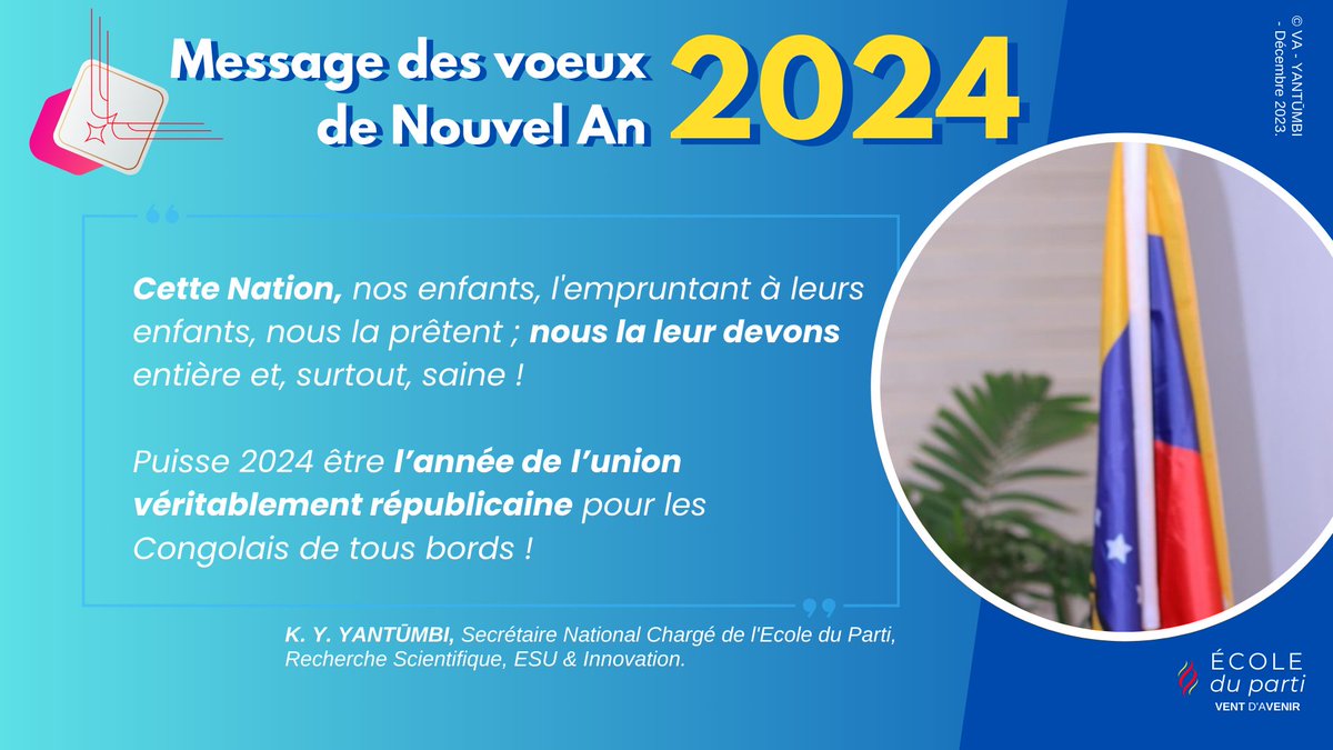 Meilleurs Vœux à tous !

Une Nation, Un Avenir !