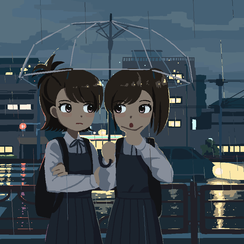 双海亜美 ,双海真美 「今年の3枚(4枚選出できなかった)」|⌒ ⌢のイラスト