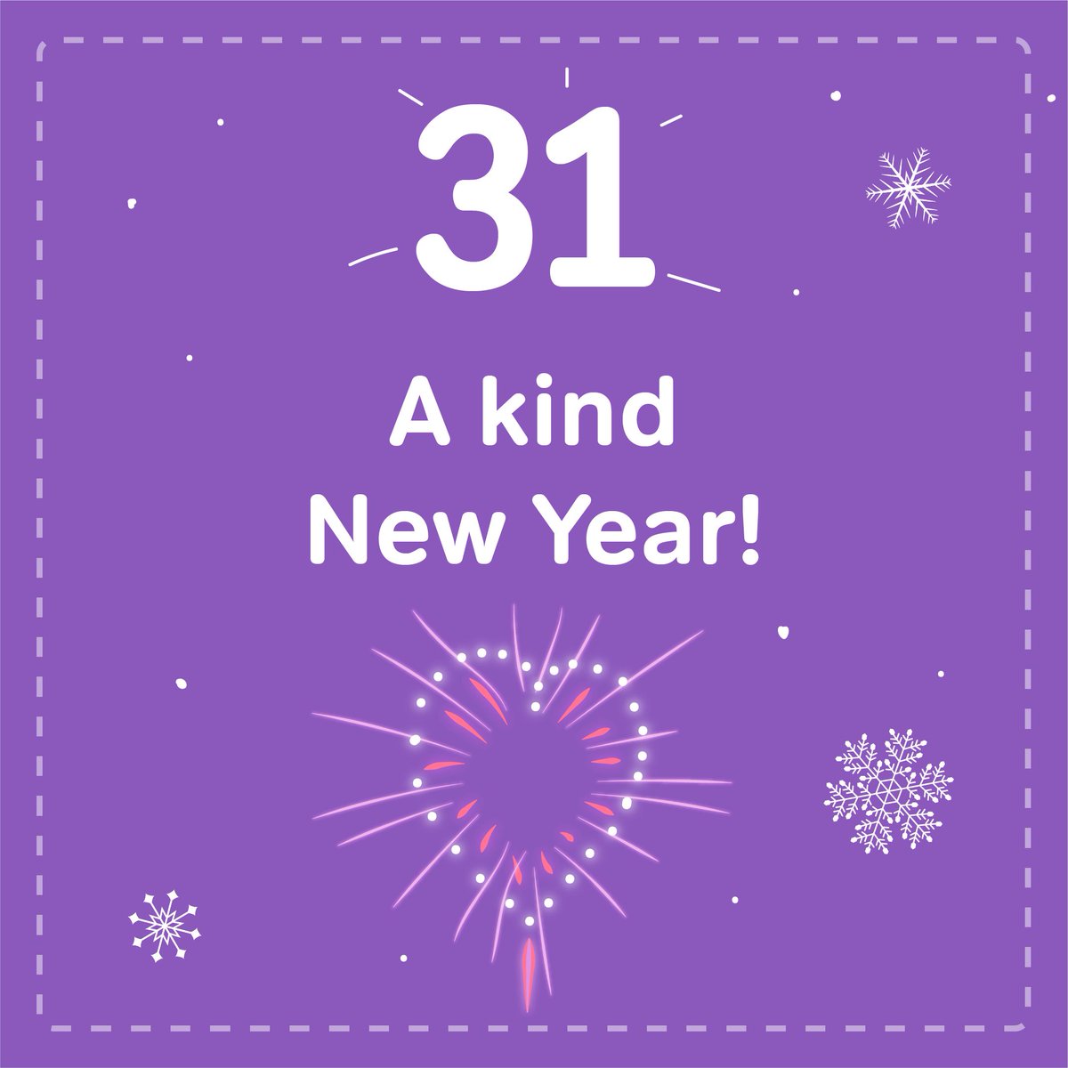 There’s no pressure to celebrate, set resolutions or make big changes, just because it’s #NewYearsEve. #BeKind to yourself. #SelfKindness & #SelfCare are important for our #wellbeing. #MindWellAdventCalendar #FestiveSeasonYourWay