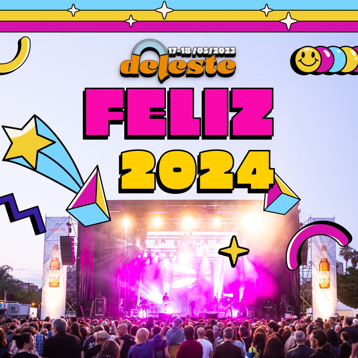 DelesteFestival's tweet photo. ¡El equipo de Deleste os desea un feliz 2024 lleno de música en directo! 🫶 😘 🤘

#feliz2024 #deleste #deleste24 #músicaendirecto https://t.co/5ITCmJsevv
