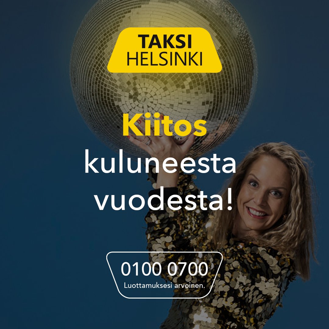 Tänä iltana Taksi Helsinki kuljettaa sinut luotettavasti juhliin, jotta ehdit ajoissa laskemaan ystäviesi kanssa sekunteja keskiyöhön. 3… 2... 1… 🎆 LOISTAVAA UUTTA VUOTTA! 🎇