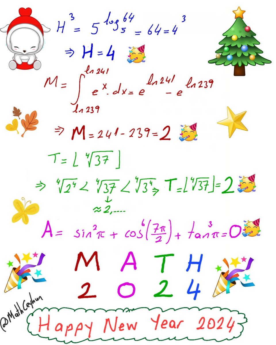 MathCeyhun's tweet image. Happy New Year 2024 🎉🎄#MATH2024