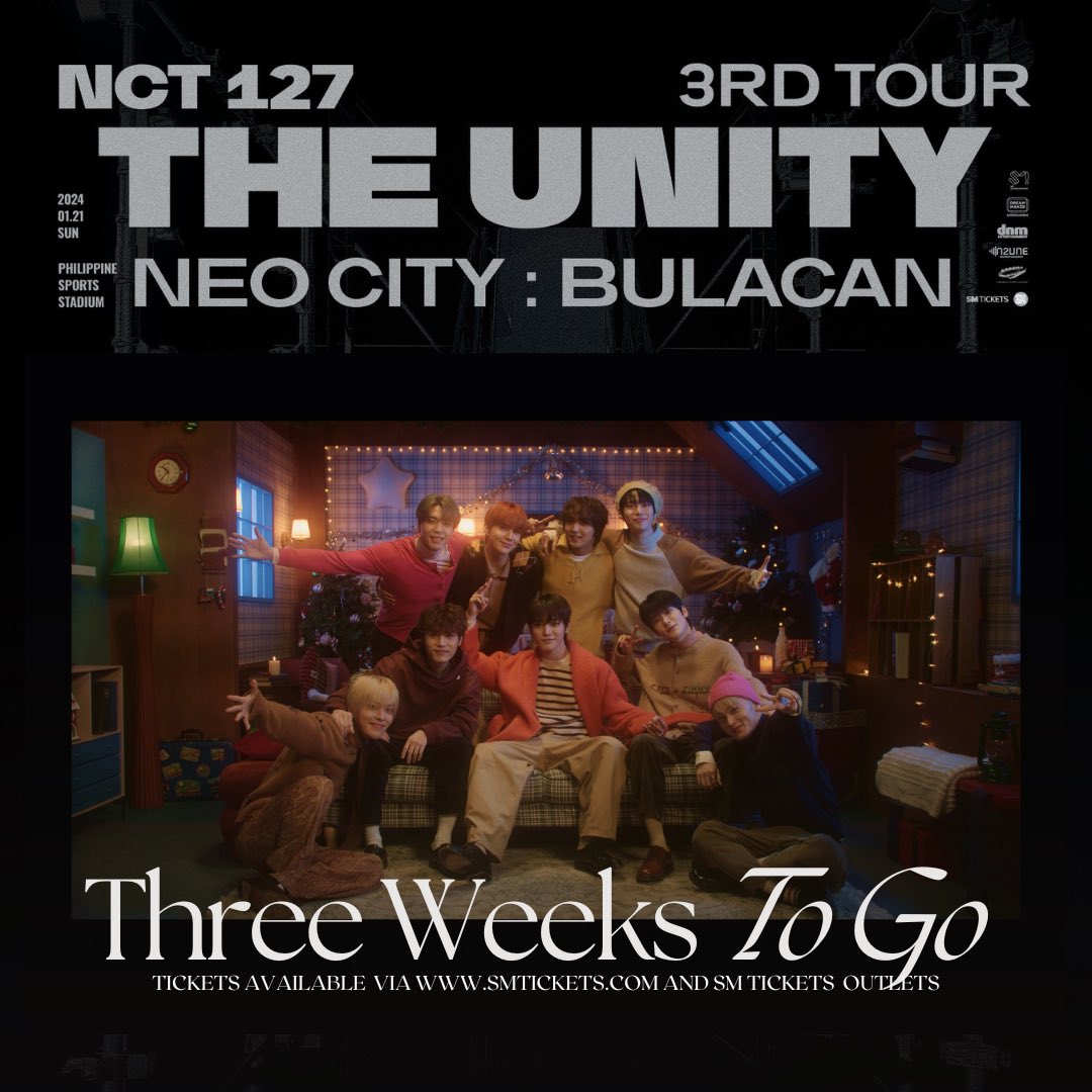Bulacan is going to be a NEO CITY in three weeks 🇵🇭

NCT 127 returns to the Philippine concert stage with NCT 127 3RD TOUR ‘NEO CITY : BULACAN – THE UNITY’ at the Philippine Sports Stadium on January 21 💚

Tickets available via SM Tickets 🎫 

Presented by <a href="/dnmentph/">DNM Entertainment</a>