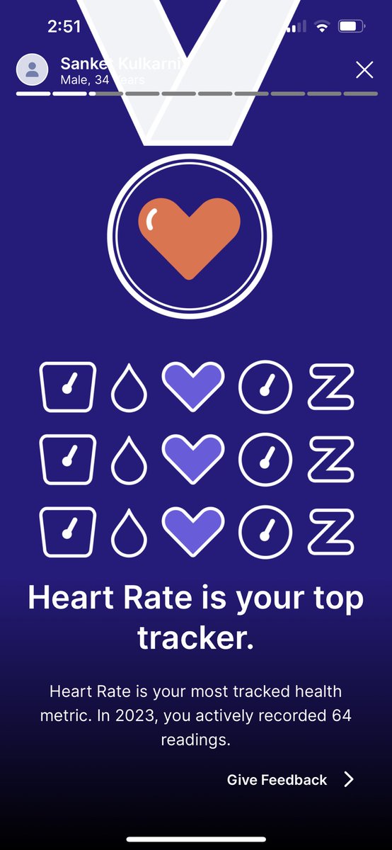 SKulkarn's tweet photo. A curious habit I adopted in 2023 was monitoring my heart rate during both physical and emotional highs and lows, to gain a better understanding of my heart's behaviour. 

No wonder heart rate tracking is my top activity this year! https://t.co/ih11z1ZJJn