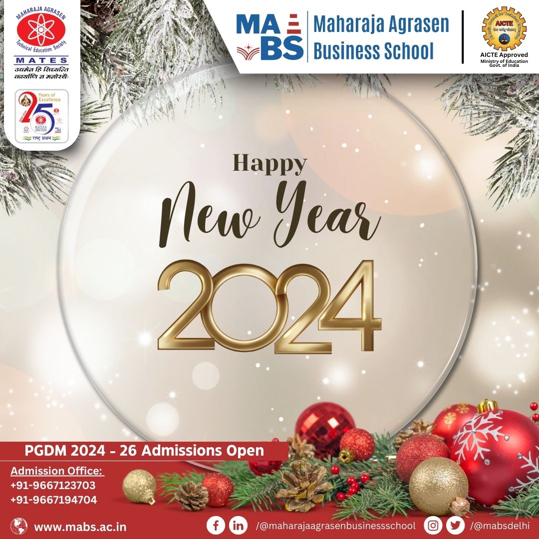 Maharaja Agrasen Business School wishes you all a year filled with new discoveries, exciting opportunities, new friendships, and academic achievements that make you proud. HAPPY NEW YEAR 2024!
#Pgdmstudents #college #businessschool #corporate #delhi #foryoupage #explorepage #CAT