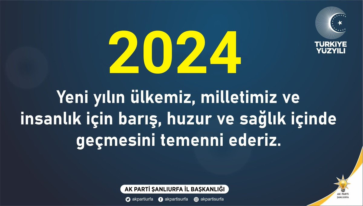 2024 yılının ülkemiz, milletimiz ve insanlık için barış, huzur ve sağlık içinde  geçmesini temenni ediyoruz.

Milletimiz, devletimiz ve vatanımız her daim baki ve müreffeh olsun inşallah.