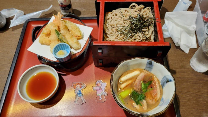 年越しそば食べにサガミに来た! 天ぷら鴨汁ざるそば!!