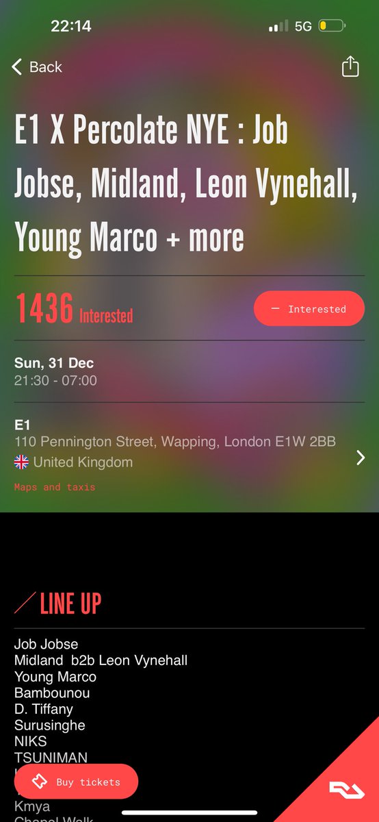 Selling tickets for tonight #e1 #jobjobse #midland #youngmarco #residentadvisor #NewYearEvetickets