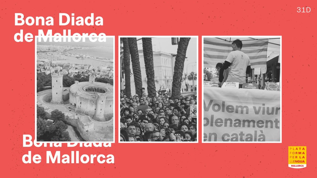 ✊🏼 Bona #DiadaDeMallorca!

💪 Que aquesta jornada sigui també de reivindicació, defensa dels nostres #DretsLingüístics i promoció del català a tots els àmbits!

🗣️ Amb el teu suport conquerirem nous horitzons. Fe't soci!

👉 plataforma-llengua.cat/socis
