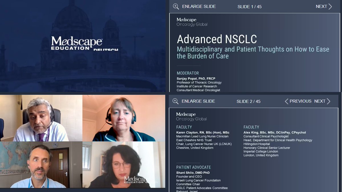 Had the privilege to participate in this education initiative of Medscape about " Advanced NSCLC: Multidisciplinary and Patient Thoughts on How to Ease the Burden of Care has gone live"
Click to view and listen medscape.org/viewarticle/99…