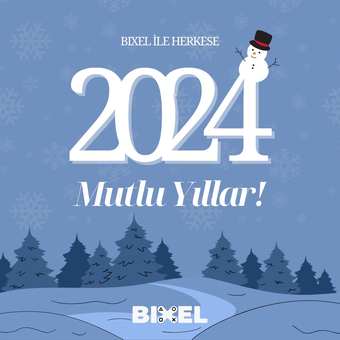 bixelgamedev's tweet image. Bixel ile herkese mutlu yıllar dileriz 🎄😊. Tüm dileklerinizin gerçekleştiği, gülümseyerek geçireceğiniz bir yıl olsun. #hoşgeldin2024 #MutluYıllar2024 #mutluyıllar