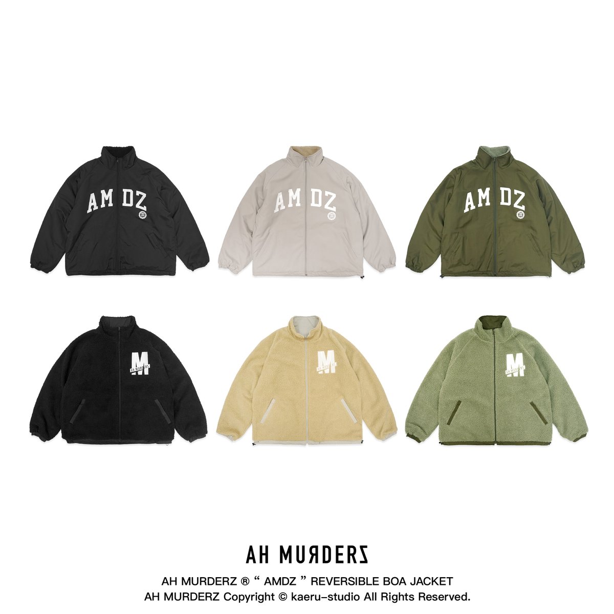 Ahmurderzjp's tweet photo. !!!!! 発 売 開 始 !!!!!
AH MURDERZ
“ AMDZ “ REVERSIBLE BOA JACKET
Color : BLACK / GRAY / OLIVE
Size : M / L / XL / XXL
Price : 24750 taxin
https://t.co/mHi1QFHbiB
#AHMURDERZ
#REDSPIDER
#REVERSIBLE
#BOAJACKET https://t.co/fxHCOI4pHZ