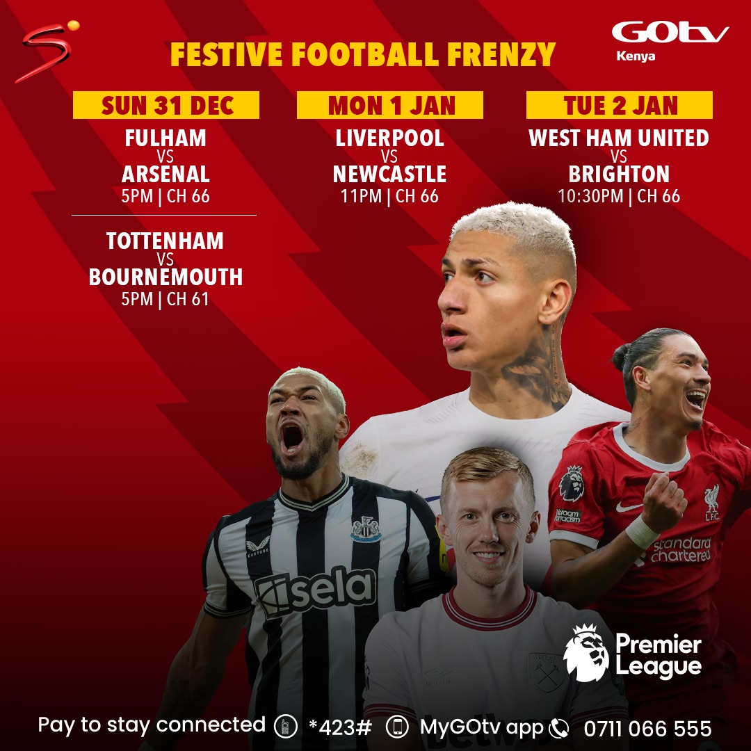 osoroKE's tweet image. London rivals Fulham and Arsenal battle at Craven Cottage in their final Premier League match of 2023 on New Year's Eve at 5pm.

Reconnect or stay connected to GOtv to access #GOtvStream - available to ALL active subscribers.

▶️ bit.ly/gotvstream
#FootahMkononiOnGOtv