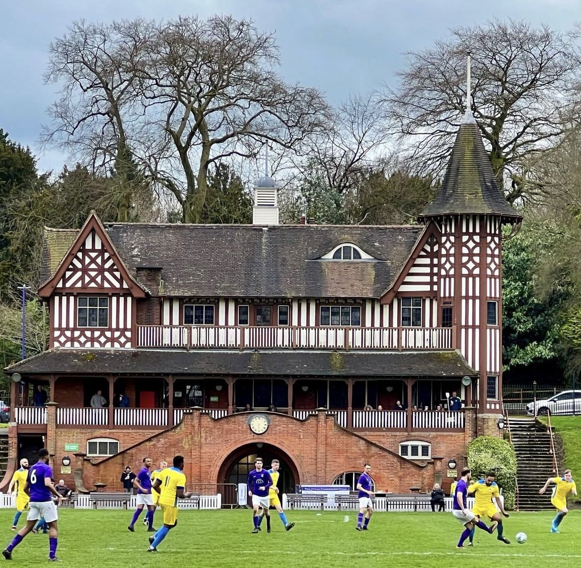 At four is another instantly recognisable football backdrop Cadbury Athletic’s wonderful Bourneville Recreation Ground. #Groundhopping