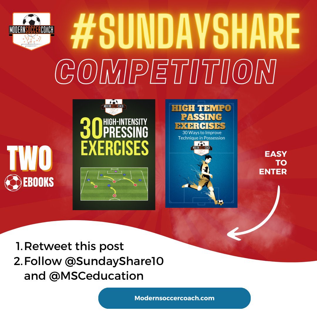 #SundayShare NYE giveaway 🥳 Let’s start with a bang hey The great people @msceducation have kindly donated 2 copies of these ebooks for 2 coaches to win ( each winner gets a copy of both ebooks ) . To enter RT & like this post , and give them and us a follow👍🏻⚽️🙏🏼