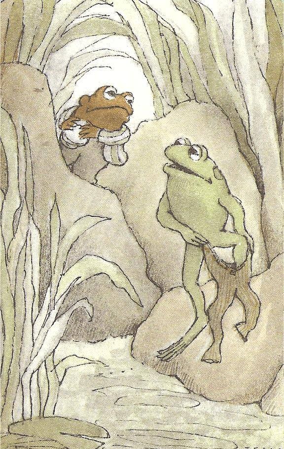 frogandtoadbook's tweet image. “After I put on my bathing suit, you must not look at me until I get into the water.” 

“Why not?” asked Frog.

“Because I look funny in my bathing suit. That is why.” said Toad.