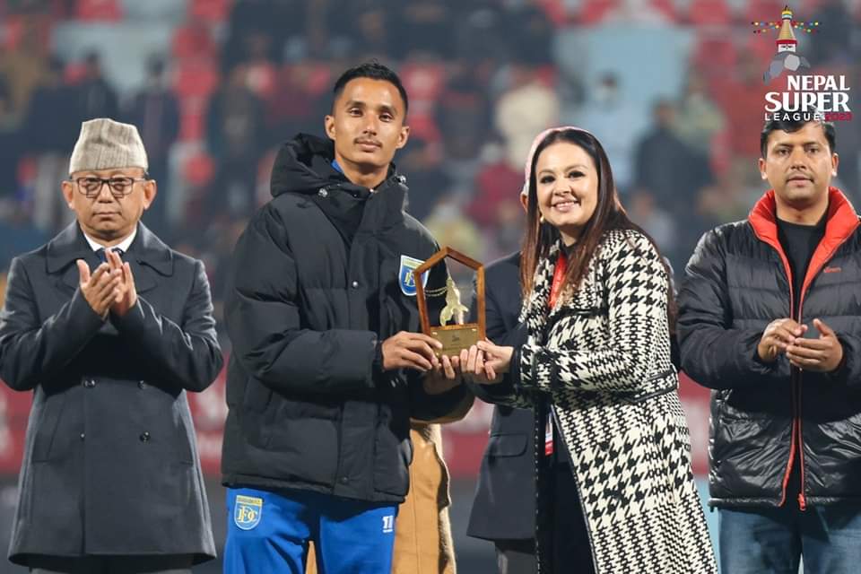 ‍‍‍‍‍‍‍‍‍‍‍‍‍‍‍‍‍‍‍‍‍‍‍‍‍‍‍‍‍‍‍‍‍‍                    NEPAL SUPER LEAGUE 2023
                                      SEASON - 2 ⚡️
                              The Emerging Player

Congratulatios to Rohan Karki of Dhangadhi FC!
Winning 'The Emerging Player' award is a testament