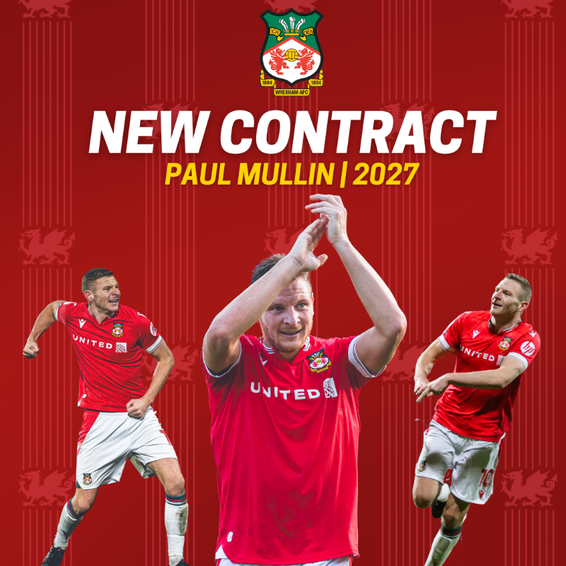 Wrexham_AFC's tweet photo. 🖊 Wrexham AFC are delighted to be kicking off 2024 with confirmation Paul Mullin and Elliot Lee have signed new contracts, until 2027

Blwyddyn Newydd Dda, Happy New Year!

🔴⚪ #WxmAFC
