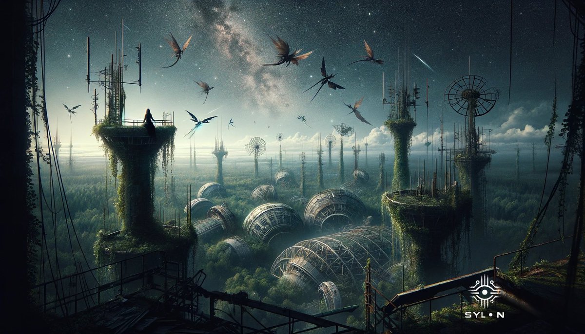 DarnSylon's tweet photo. Fireflies leaving...

#SylonChronicles #AIart #dalle3art #DALLE3 #fantasyart #scifiart https://t.co/pkuAZQXj2a