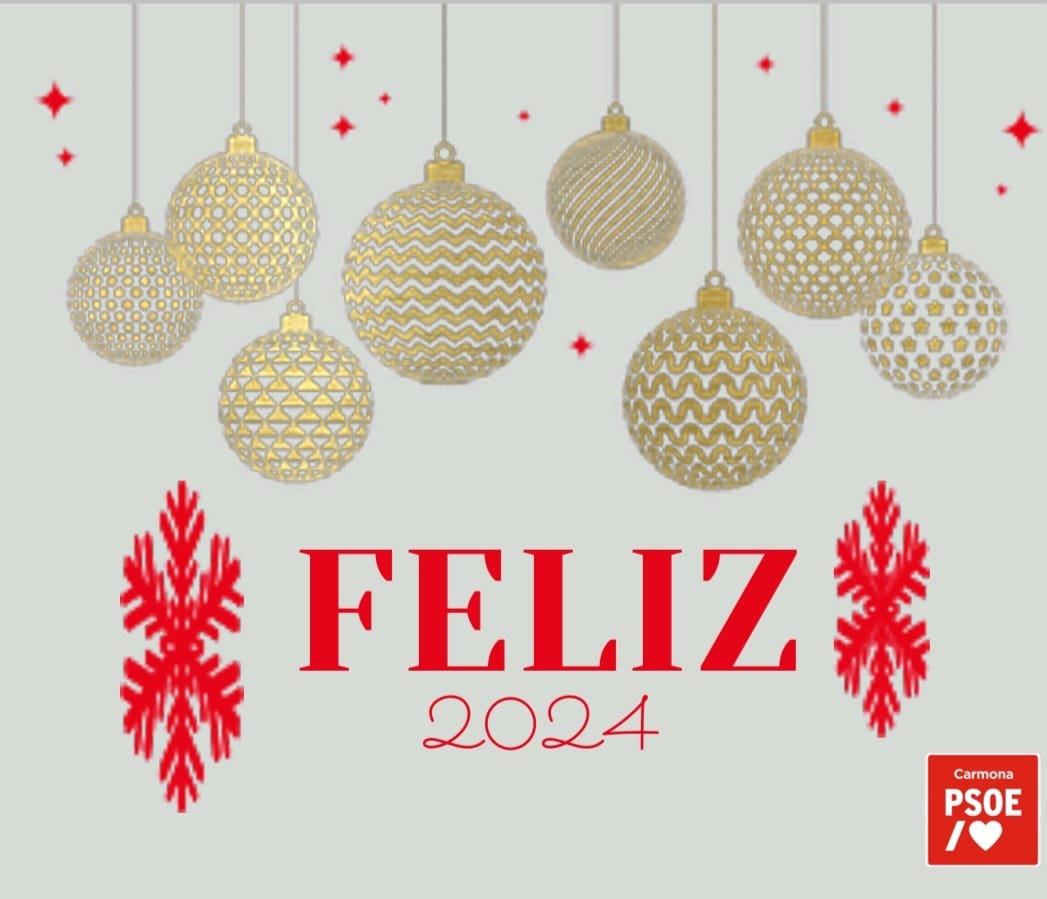psoecarmona's tweet photo. Desde nuestra Agrupación os deseamos un gran año nuevo.
¡Feliz 2024! https://t.co/eddh4FtgVP