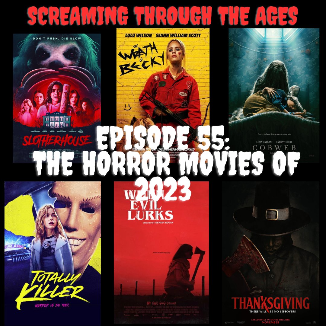 Episode 55 of Screaming Through the Ages is available now wherever you get your podcasts! This is my 2023 horror year in review episode where I count down my top 30 horror films of the year, recap the horror box office and list some of my favorite 2023 physical media releases.