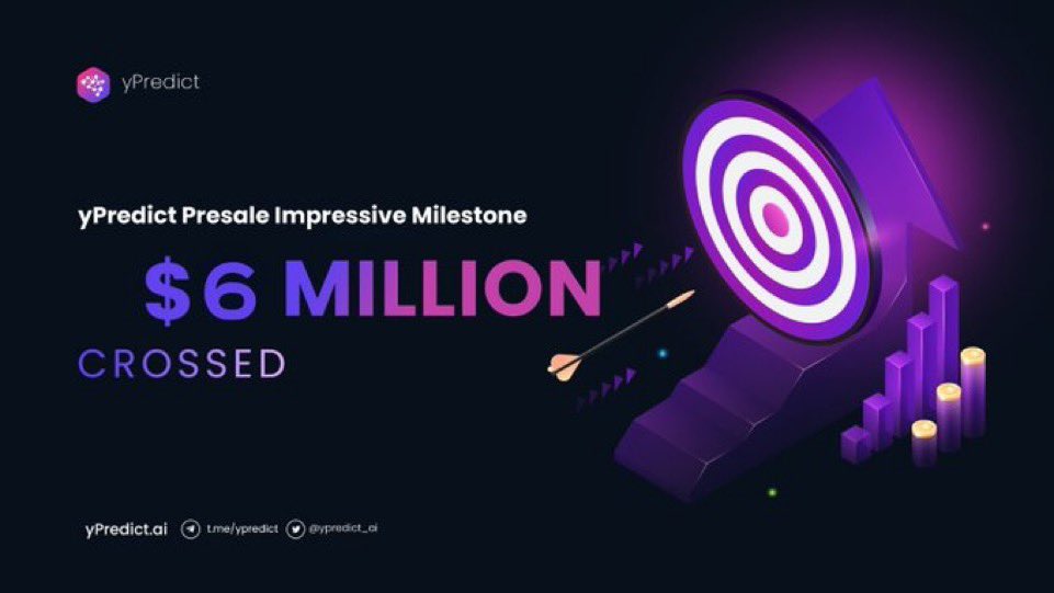 yPredictT's tweet image. 🚀 Exciting News! 🚀

🔥 yPredict is taking the crypto world by storm with $6 Million raised! 🌐 Just $500K left in our presale before lift-off at $0.12! 📈 Join the revolution at the crossroads of crypto, AI, and prediction