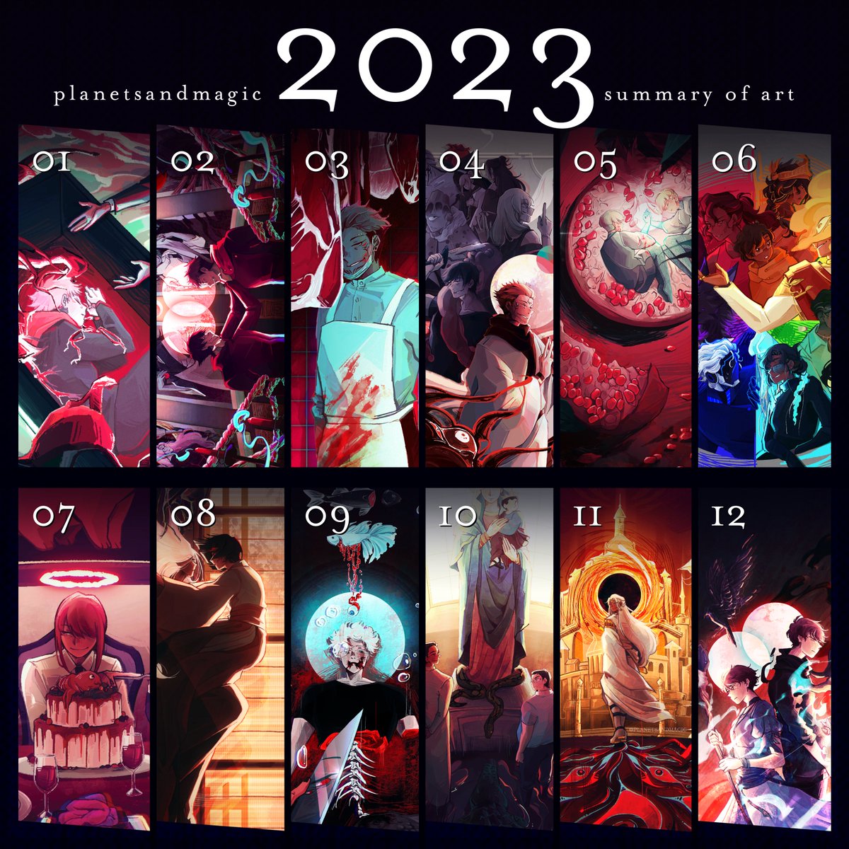 last post for the year, here's my 2023 art summary ✨