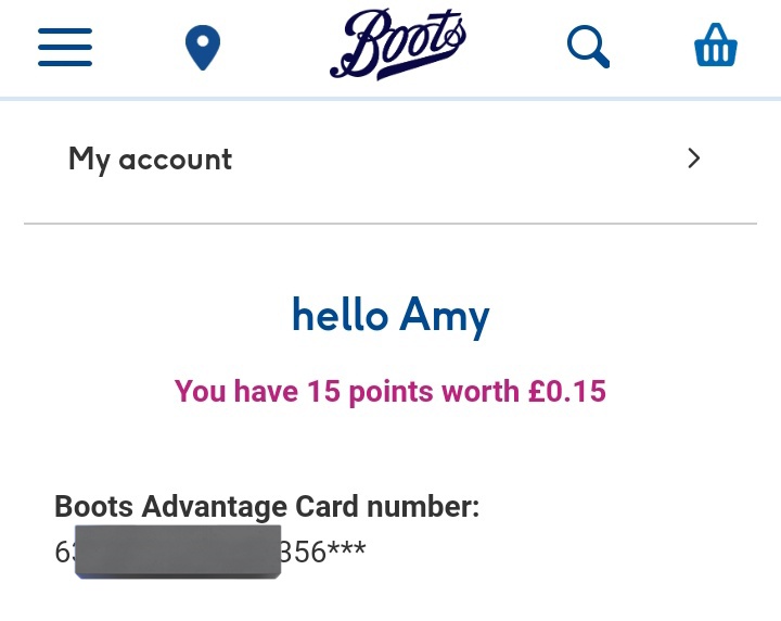 Dear <a href="/BootsUK/">Boots</a> I was able to register online for an advantage card but you restrict the last three digits of the number on the website meaning I wasn't able to use it in store. You must bot restrict information about a person and force them to use the app. Please get in touch. Ta