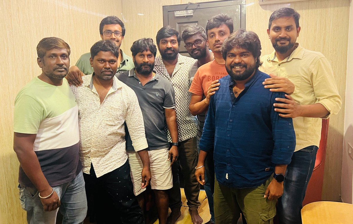 #VJS50 - #Maharaaja VJS's Dubbing Wrapped 

Direction: Nithilan ( Kurangu Bommai )

Planning March release 🔥