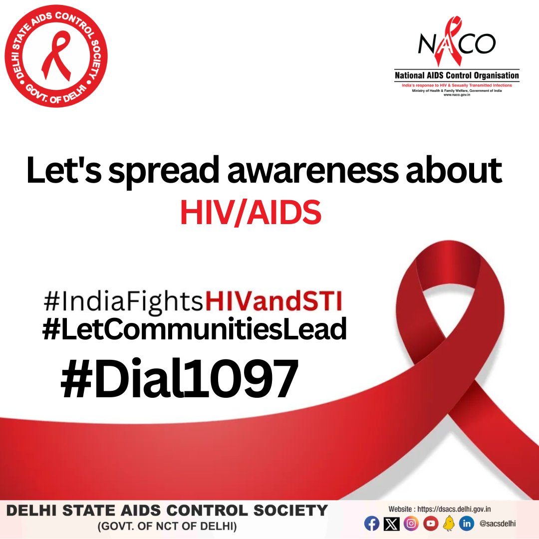 Let's spread awareness about HIV/AIDS.

#IndiaFightsHIVandSTI 
#LetCommunitiesLead 
#WorldAIDSDay2023 
#Dial1097