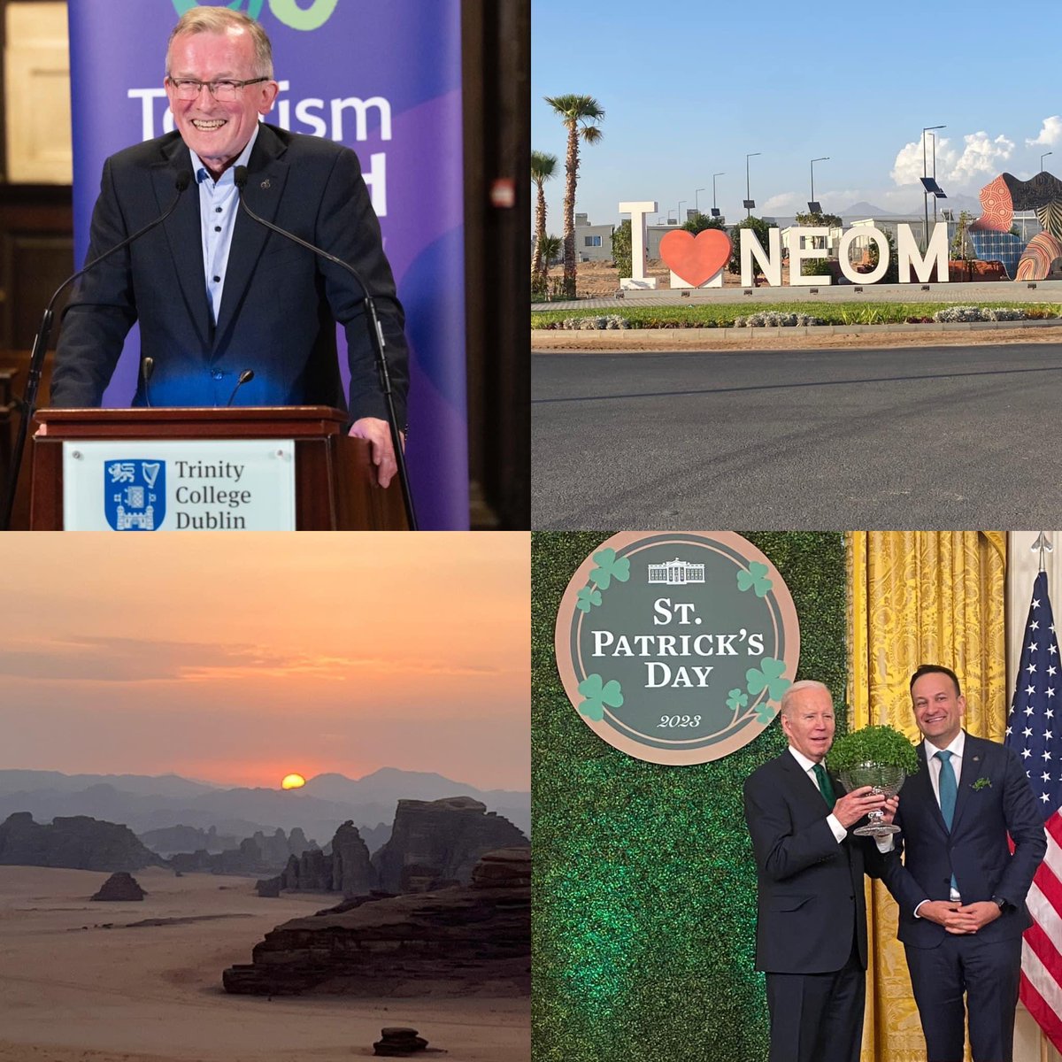 2023 certainly rang in the changes.Said farewell to Tourism Ireland after 21 years with some special farewell moments including visiting the White House as a guest of President Biden.Thanks to all my new friends who have made me so welcome in NEOM.Roll on a great 2024. HNY all.