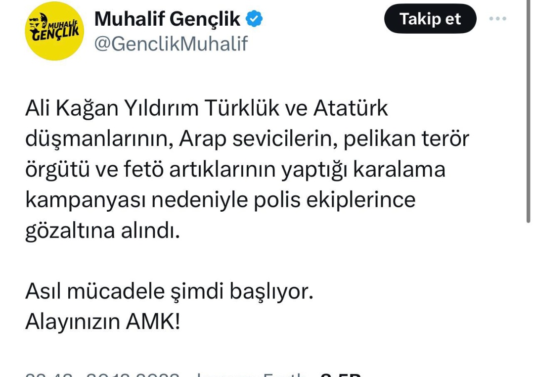 Alayımızın .....koyan neden gözaltında alındıktan sonra serbest bırakılır Zafer Partli !t

Ali Yerlikaya 
1 Ocak 
Yılbaşı
#AlikağanTuyuklansın