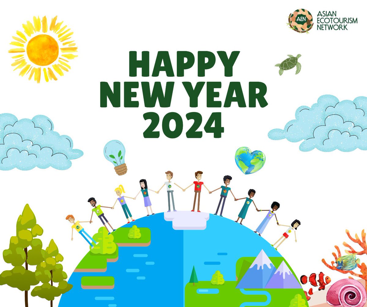 Wishing you a year of eco-conscious adventures and sustainable delights! 🌿✨ Embrace the New Year with a commitment to responsible tourism and ecotourism. Here's to 2024 – a journey towards a greener, happier planet! 🌍🎉 #SustainableTravel #Ecotourism #HappyNewYear2024"